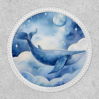 Watercolor Blue Whale Dream Patch