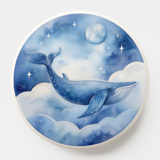 Watercolor Blue Whale Dream PopSocket (Popsocket)