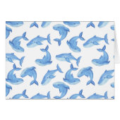 Watercolor Blue Whale Pattern (Front Horizontal)