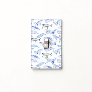 3dRose lsp_165796_2 Red White and Blue Nautical Anchor Design Light Switch Cover 