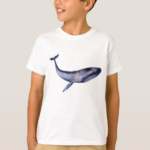 Watercolor Blue Whale T-Shirt