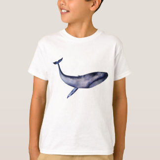 Watercolor Blue Whale T-Shirt