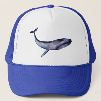 Watercolor Blue Whale Trucker Hat