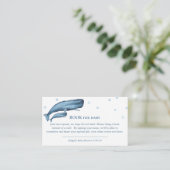 Watercolor Blue Whales Ocean Book for Baby Enclosure Card (Standing Front)