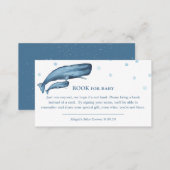 Watercolor Blue Whales Ocean Book for Baby Enclosure Card (Front/Back)