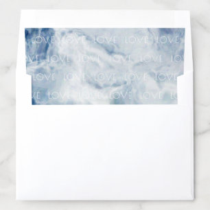 Watercolor Blue White Agate Envelope Liner