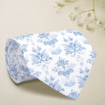 Watercolor blue white neck tie<br><div class="desc">elegant watercolor pattern tie</div>