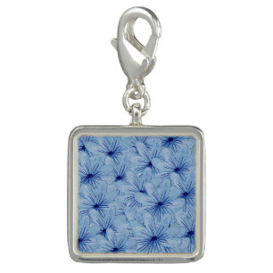 Watercolor Blue Wild Flowers Bouquet Charm