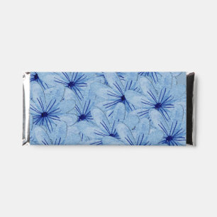 Watercolor Blue Wild Flowers Bouquet Hershey Bar Favors