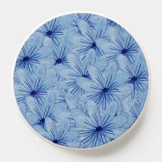 Watercolor Blue Wild Flowers Bouquet PopSocket