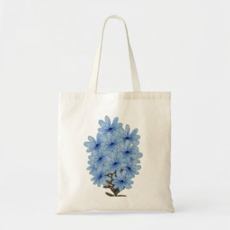 Watercolor Blue Wild Flowers Bouquet Tote Bag