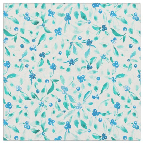 Watercolor blueberrie pattern fabric