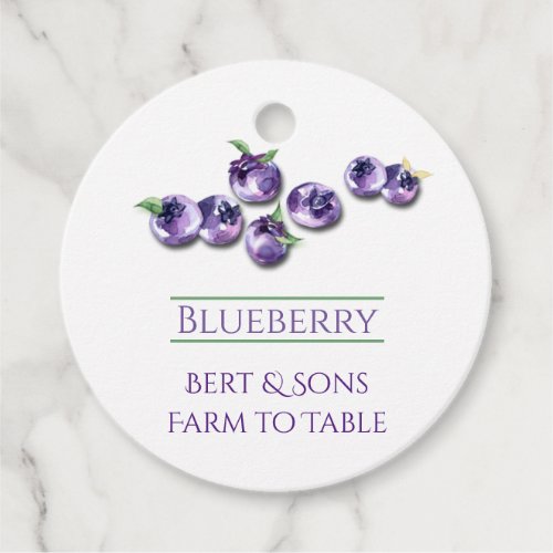 Watercolor Blueberries Product String Tag