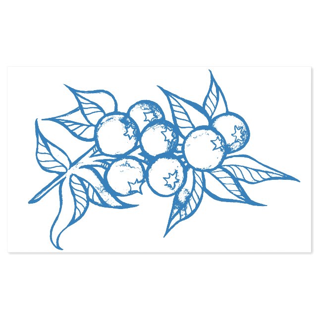 Watercolor Blueberries Self-inking Stamp (Design)