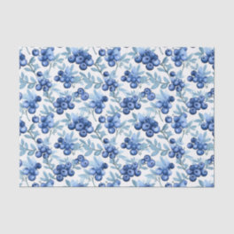 Watercolor Blueberries Tissue Paper