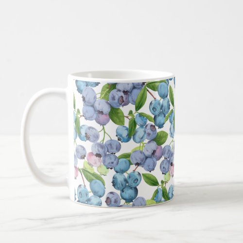 Watercolor Blueberry Coffee Mug