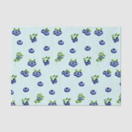 Watercolor Blueberry Fruit Tissue Paper