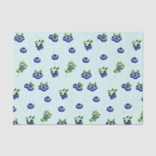 Watercolor Blueberry Fruit Tissue Paper