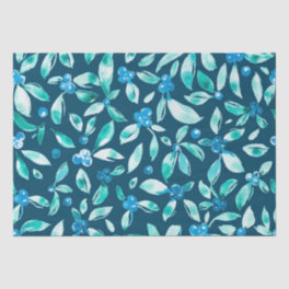 Watercolor blueberry pattern tissue paper