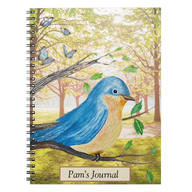 Watercolor Bluebird journal (Front)