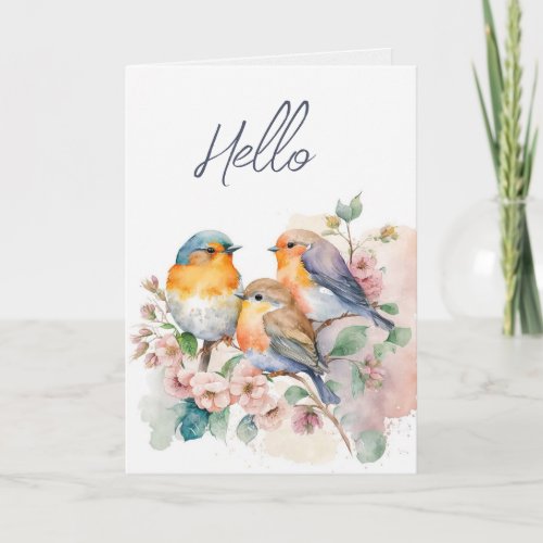 Watercolor Bluebirds Notecard