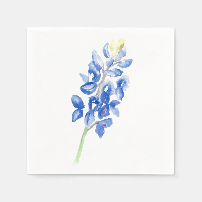 Watercolor Bluebonnet 1 Napkins (Front)