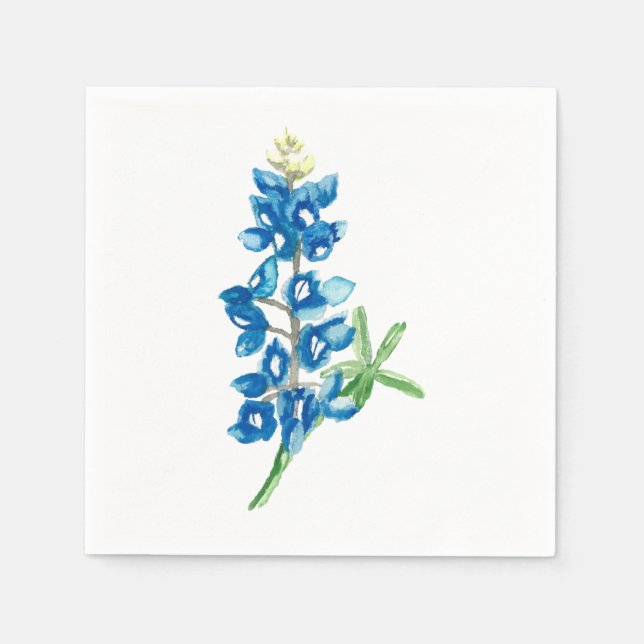 Watercolor Bluebonnet 2 Napkins (Front)