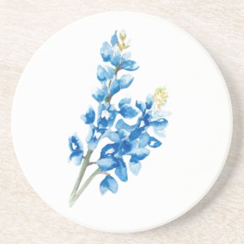 Watercolor Bluebonnet 4 Coaster by Eclectic_Ramblings at Zazzle