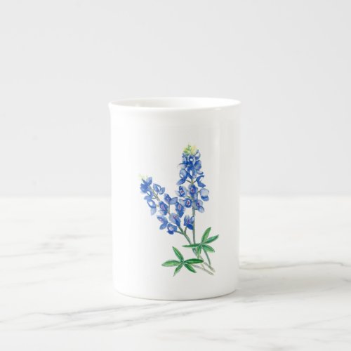 Watercolor Bluebonnets Bone China Mug