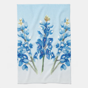 Watercolor Bluebonnets Towel