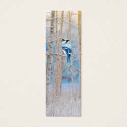 Watercolor Bluejay Bird in Forest Bird   BookMark