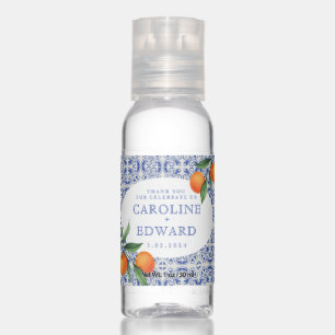 Watercolor Bluetile Mediterranean Wedding Hand Sanitizer