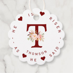 Watercolor Blush Floral Monogram Address Label