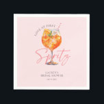 Watercolor Blush Pink Aperol Spritz Bridal Shower Napkins<br><div class="desc">Elevate your bridal shower with these elegant watercolor blush pink Aperol Spritz napkins. Perfectly blending sophistication and charm, these napkins feature a delightful Aperol Spritz design in soft blush pink tones, adding a touch of festive flair to your celebration. Crafted from high-quality, absorbent material, these napkins are both functional and...</div>