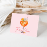 Watercolor Blush Pink Aperol Spritz Bridal Shower Thank You Card<br><div class="desc">Watercolor Blush Pink Aperol Spritz Bridal Shower Thank You Card</div>