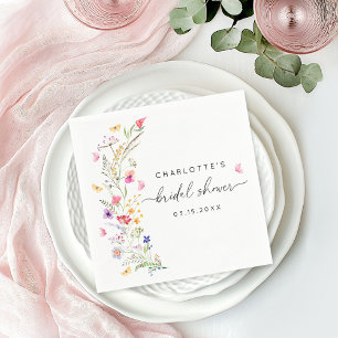 Watercolor Blush Pink Bridal Shower Napkins