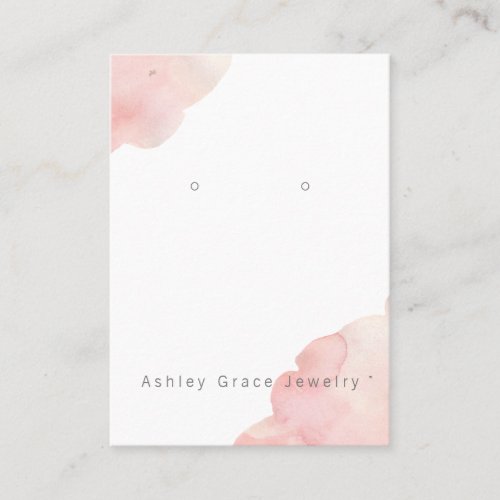 Watercolor Blush Pink Earring Display Card