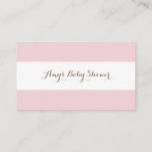 Watercolor Blush Pink Peonies Baby Diaper Raffle Enclosure Card (Back)