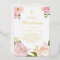 Watercolor Blush Pink Peony Floral Christening
