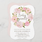 Watercolor Blush Pink Peony Wreath Baby Sprinkle