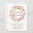 Watercolor Blush Pink Peony Wreath Bridal Brunch