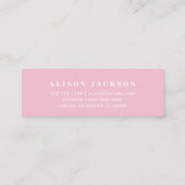 Watercolor blush pink stripes lipstick distributor mini business card (Back)