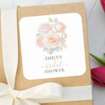 Watercolor Blush Rose Gold Garden Bridal Shower