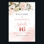 Watercolor Blush roses gold 16th birthday welcome Poster<br><div class="desc">Celebrate a special 16th birthday in style with the charming Watercolor Blush roses gold welcome poster, perfect for a birthday party celebration. This elegant poster sets the tone for a memorable event with its delicate watercolor roses and shimmering gold accents. Welcoming guests with a touch of sophistication, this poster is...</div>