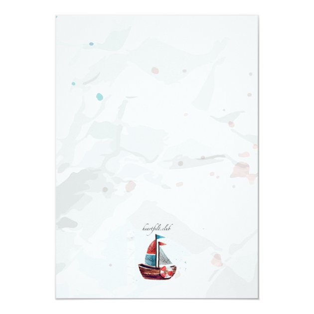Watercolor Boat Invitation