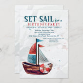 Watercolor Boat Invitation (Front/Back)