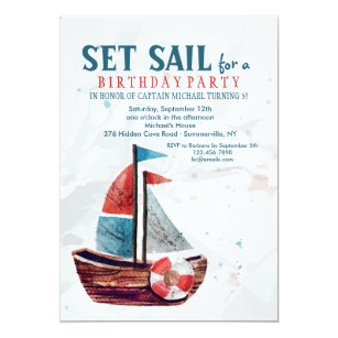 Boat Invitations | Zazzle