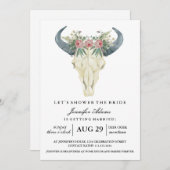 Watercolor Bohemian Roses | Bridal Shower Invitation (Front/Back)