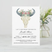 Watercolor Bohemian Roses | Bridal Shower Invitation (Standing Front)