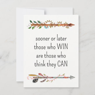 Watercolor Boho Arrow and Feathers Postcard